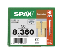 SPAX WIROX Tellerkopf T-STARplus TG TX40 8,0x360 50 Stk