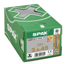 SPAX Dielenschraube Teilgewinde Senkkopf - T-STAR plus T10 WIROX  3,5x45 - 500 Stk