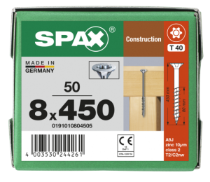 SPAX Senkkopf 8 mm T-STAR plus - Teilgewinde WIROX A3J...