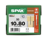 SPAX Senkkopf 10 mm T-STAR plus - Teilgewinde WIROX A3J  T50  -  10x80  -  50 Stk