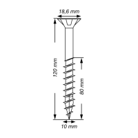 SPAX Senkkopf 10 mm T-STAR plus - Teilgewinde WIROX A3J  T50  -  10x120  -  50 Stk