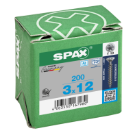 SPAX Senkkopf T-STAR plus - Vollgewinde Edelstahl rostfrei A2 1.4567      T10  -  3x12  -  200 Stk