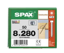 SPAX Zylinderkopfschraube T-STAR plus VG TX40 8 x 280...