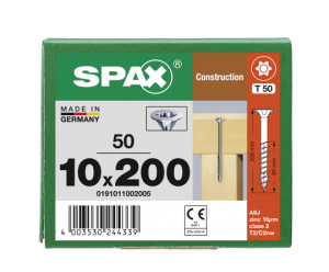 SPAX Senkkopf 10 mm T-STAR plus - Teilgewinde WIROX A3J...