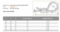 Federstecker - einfach (ähnlich DIN)  galv. verzinkt DIN 11024 - 6 - 100 Stk