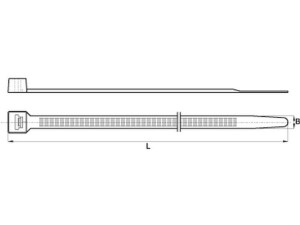 Kabelbinder Standard 2,5x100 mm schwarz 100 Stk