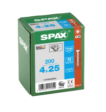 SPAX Senkkopf T-STAR plus - Vollgewinde Edelstahl rostfrei A2 1.4567      T20  -  4x25  -  200 Stk