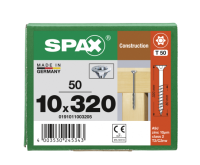 SPAX Senkkopf 10 mm T-STAR plus - Teilgewinde WIROX A3J  T50  -  10x320  -  50 Stk