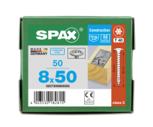 SPAX Tellerkopf 8 mm T-STAR plus 4CUT Vollgewinde...