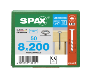 SPAX Tellerkopf 8 mm T-STAR plus 4CUT Teilgewinde...