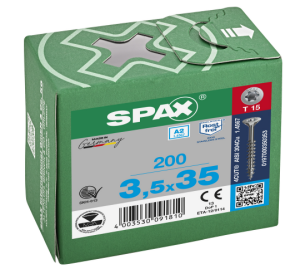 SPAX Senkkopf T-STAR plus - Teilgewinde Edelstahl rostfrei A2 1.4567  T15  -  3,5x35  -  200 Stk