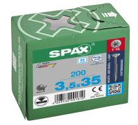 SPAX Senkkopf T-STAR plus - Teilgewinde Edelstahl rostfrei A2 1.4567  T15  -  3,5x35  -  200 Stk