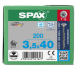 SPAX Senkkopf T-STAR plus - Teilgewinde Edelstahl rostfrei A2 1.4567  T15  -  3,5x40  -  200 Stk