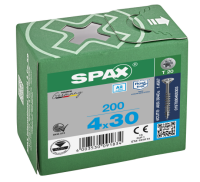 SPAX Senkkopf T-STAR plus - Teilgewinde Edelstahl rostfrei A2 1.4567  T20  -  4x30  -  200 Stk