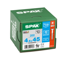SPAX Senkkopf T-STAR plus - Teilgewinde Edelstahl A2 1.4567  T20  -  4,5x45  -  200 Stk