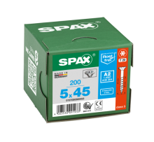 SPAX Senkkopf T-STAR plus - Teilgewinde Edelstahl rostfrei A2 1.4567  T20  -  5x45  -  200 Stk