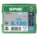 SPAX Senkkopf T-STAR plus - Teilgewinde Edelstahl rostfrei A2 1.4567  T20  -  5x120  -  100 Stk