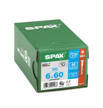 SPAX Senkkopf T-STAR plus - Teilgewinde Edelstahl rostfrei A2 1.4567  T30  -  6x60  -  100 Stk