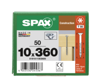 SPAX Senkkopf 10 mm T-STAR plus - Teilgewinde WIROX A3J  T50  -  10x360  -  50 Stk