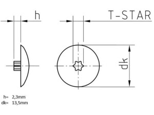 Abdeckkappen KS Gr. 25 für I-Stern  dunkelbraun Farb...