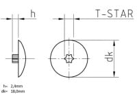 KS-Abdeckkappen Gr. 40 für I-Stern  dunkelbraun Farb...