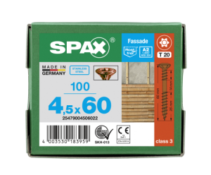 SPAX Linsensenkkopf T-STAR plus CUT Fixiergewinde Edelstahl rostfrei  A2 antik 1.4567  4,5x60 - 100 Stk