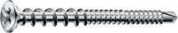 FEX Kombischraube Senkkopf Kreuzschlitz H Bremsrippen Bohrspitze Vollgewinde Sonderoberfläche Silber A3J  PZ2  -  4,2x35  -  2000 Stk