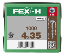 SPAX FEX-H für Beschläge auf Holz TX15 4x35  1000 Stk