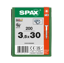 SPAX Senkkopf T-STAR plus - Teilgewinde WIROX A3J  T20  -  3,5x30  -  200 Stk