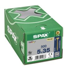 SPAX Senkkopf T-STAR plus - Teilgewinde YELLOX A2L  T20  -  5x35  -  500 Stk