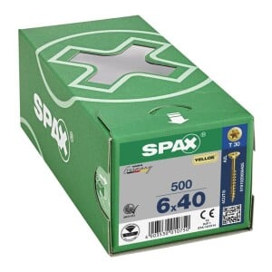 SPAX Senkkopf T-STAR plus - Teilgewinde YELLOX A2L  T30  -  6x40  -  500 Stk