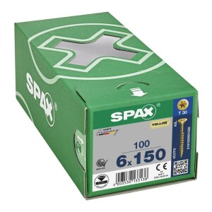 SPAX Senkkopf T-STAR plus - Teilgewinde YELLOX A2L  T30  -  6x150  -  100 Stk