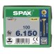 SPAX Senkkopf T-STAR plus - Teilgewinde YELLOX A2L  T30  -  6x150  -  100 Stk
