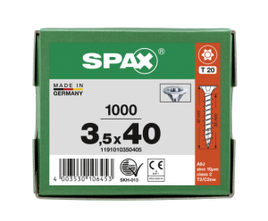 SPAX Senkkopf T-STAR plus - Vollgewinde WIROX A3J  T20  -...