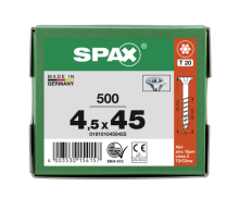 SPAX Senkkopf T-STAR plus - Teilgewinde WIROX A3J  T20  -  4,5x45  -  500 Stk