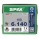SPAX Senkkopf T-STAR plus - Teilgewinde WIROX A3J  T30  -  6x140  -  100 Stk