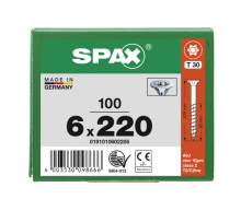 SPAX Senkkopf T-STAR plus - Teilgewinde WIROX A3J  T30  -  6x220  -  100 Stk