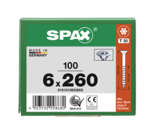 SPAX Senkkopf T-STAR plus - Teilgewinde WIROX A3J  T30  -  6x260  -  100 Stk
