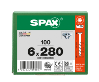 SPAX Senkkopf T-STAR plus - Teilgewinde WIROX A3J  T30  -  6x280  -  100 Stk