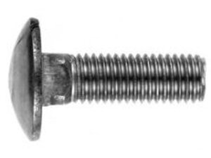 Schlossschraube  DIN 603 Edelstahl rostfrei A4 M6 X 90-90 10 Stk