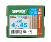 SPAX Linsensenkkopf T-STAR plus CUT Teilgewinde Edelstahl rostfrei A2 1.4567  4,5x45 - 200 Stk