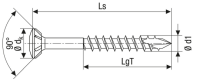 SPAX Fassadenschraube Linsensenkkopf T-STAR plus CUT Teilgewinde Edelstahl rostfrei A2 1.4567  5x60 - 100 Stk