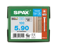 SPAX Fassadenschraube Linsensenkkopf T-STAR plus CUT Teilgewinde Edelstahl rostfrei A2 1.4567  5x90 - 100 Stk