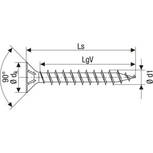 SPAX Senkkopf Kreuzschlitz Z - Vollgewinde Edelstahl rostfrei A2 1.4567      PZ1  -  3x40  -  200 Stk