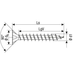 SPAX Senkkopf Kreuzschlitz Z - Vollgewinde Edelstahl rostfrei A2 1.4567      PZ2  -  4x20  -  200 Stk