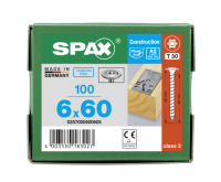 SPAX Tellerkopf 6 mm T-STAR plus 4CUT Vollgewinde Edelstahl rostfrei A2 1.4567  6x60 - 100 Stk