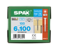 SPAX Tellerkopf 6 mm T-STAR plus 4CUT Teilgewinde Edelstahl rostfrei A2 1.4567  6x100 - 100 Stk