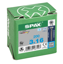 SPAX Senkkopf T-STAR plus - Vollgewinde Edelstahl rostfrei A2 1.4567      T10  -  3x16  -  200 Stk