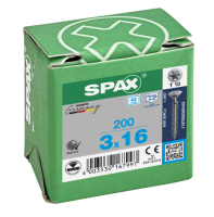 SPAX Senkkopf T-STAR plus - Vollgewinde Edelstahl rostfrei A2 1.4567      T10  -  3x16  -  200 Stk