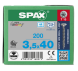 SPAX Senkkopf T-STAR plus - Vollgewinde Edelstahl rostfrei A2 1.4567      T15  -  3,5x40  -  200 Stk